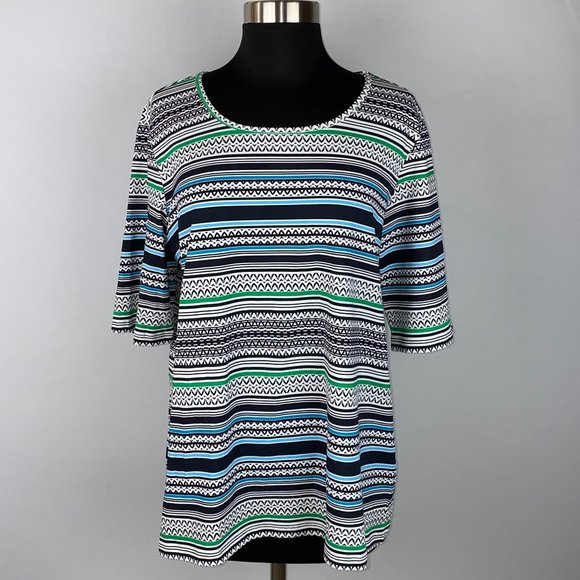 Christopher & Banks Tops - Christopher & Banks Zig Zag Striped Top